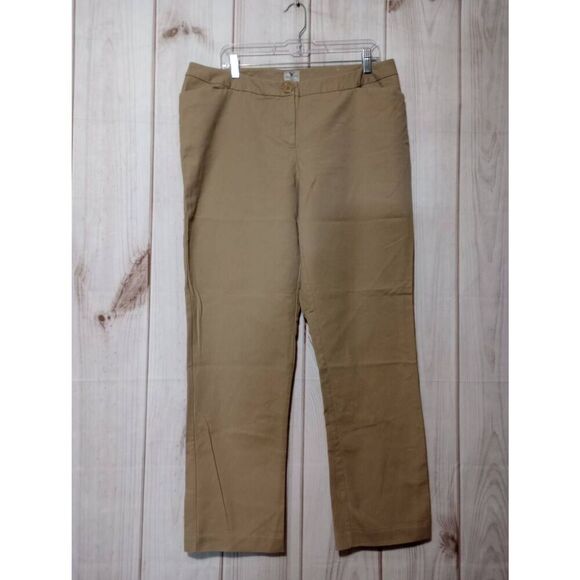 Worthington Pants Ladies 16W Tan Chino Modern Fit - Picture 1 of 7